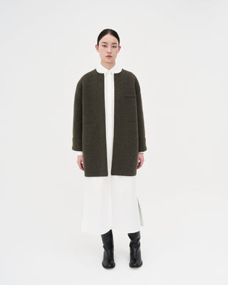 Knit Coat _ Deep Olive