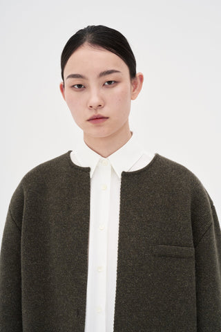 Knit Coat _ Deep Olive