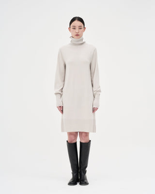 Wool Knit Dress _ Ash Grey