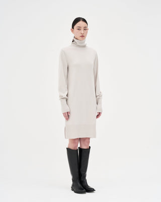 Wool Knit Dress _ Ash Grey
