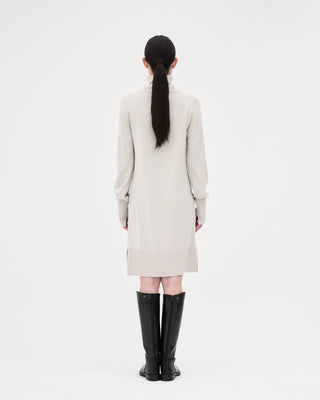 Wool Knit Dress _ Ash Grey