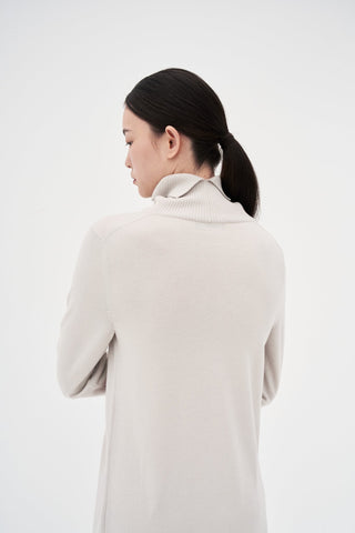 Wool Knit Dress _ Ash Grey