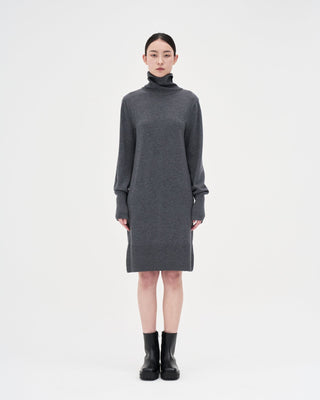 Wool Knit Dress _ Mid-Grey