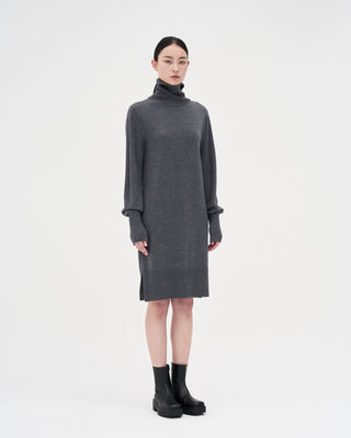 Wool Knit Dress _ Mid-Grey