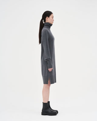 Wool Knit Dress _ Mid-Grey