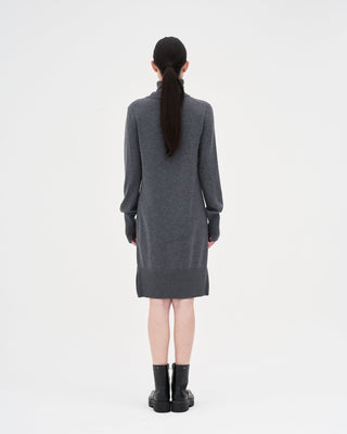 Wool Knit Dress _ Mid-Grey
