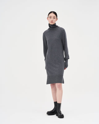 Wool Knit Dress _ Mid-Grey