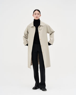 Cotton Trench Coat _ Light Taupe