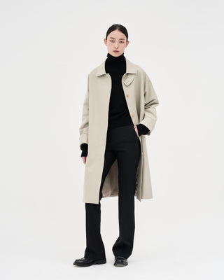 Cotton Trench Coat _ Light Taupe