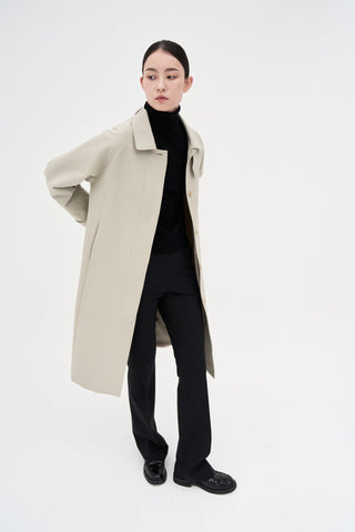 Cotton Trench Coat _ Light Taupe