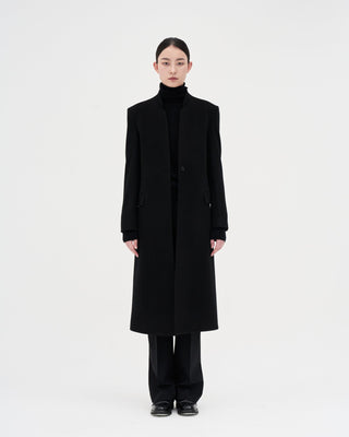 Wool Cashmere Maxi Coat _ Black