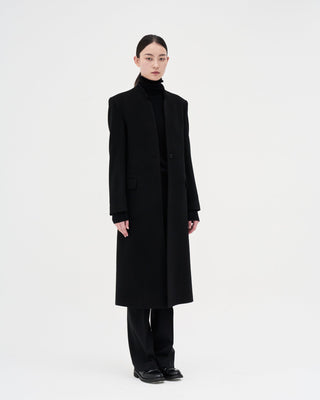 Wool Cashmere Maxi Coat _ Black