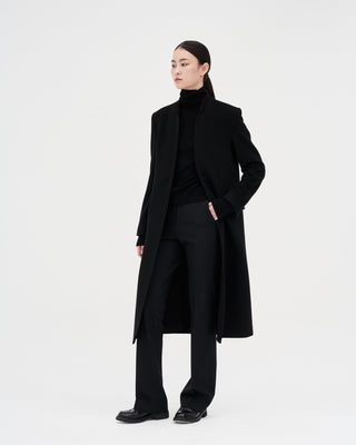 Wool Cashmere Maxi Coat _ Black