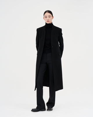 Wool Cashmere Maxi Coat _ Black
