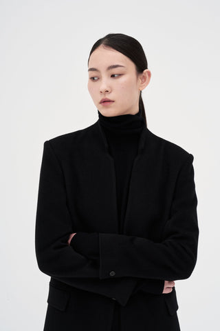 Wool Cashmere Maxi Coat _ Black