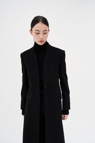 Wool Cashmere Maxi Coat _ Black