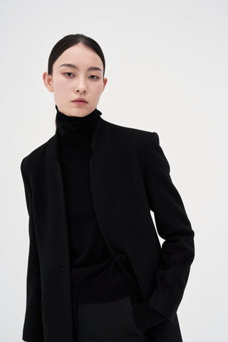 Wool Cashmere Maxi Coat _ Black