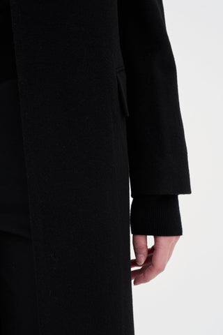 Wool Cashmere Maxi Coat _ Black
