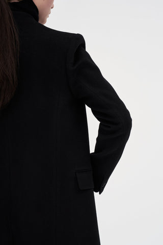 Wool Cashmere Maxi Coat _ Black