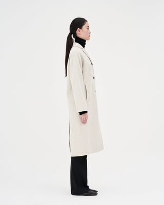 Handmade Mid-length Wool Coat _ Soft Cloud