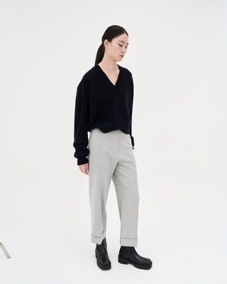 Straight Fit Trousers _ Cool Grey