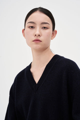 V-neck Knit _ Navy