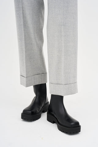 Straight Fit Trousers _ Cool Grey