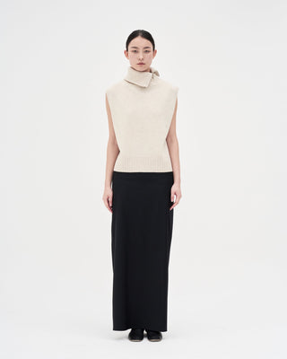 Turtleneck Vest _ Almond Milk