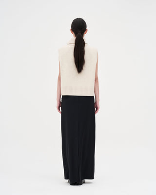 Turtleneck Vest _ Almond Milk