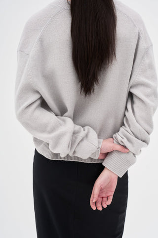 V-neck Knit _ Light Grey