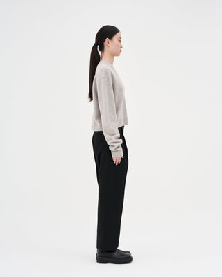 V-neck Knit _ White Sand